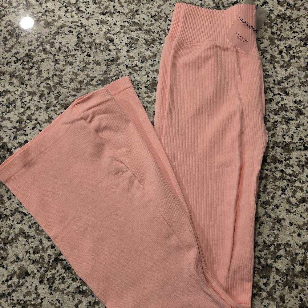 Pink High-Waisted Leggings